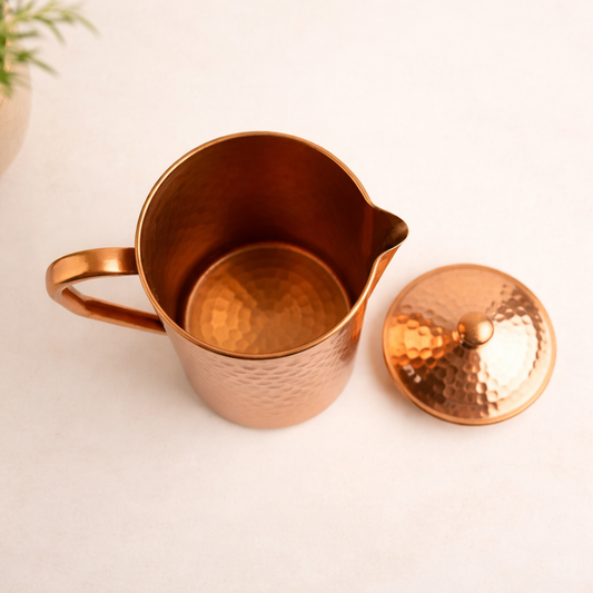 Pure Copper Jug - 2L Hammered Copper Jug