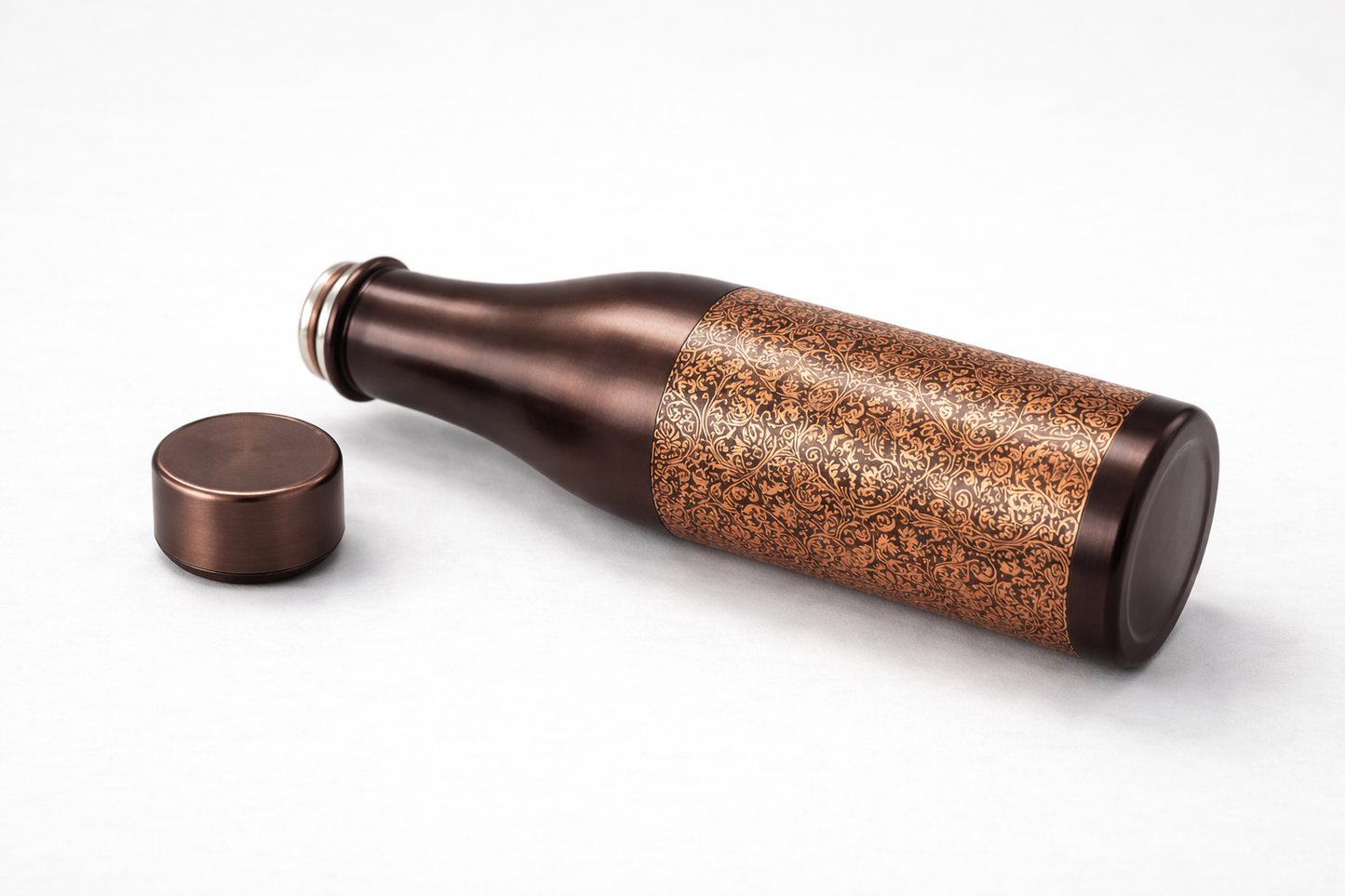 Ayurvedic Copper Water Bottle & 2 Glasses Set – Wellness Combo