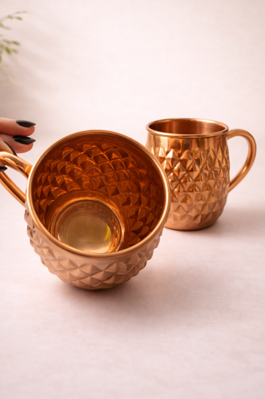 Pure Copper Moscow Mule Mugs – Premium Handcrafted Set of 2