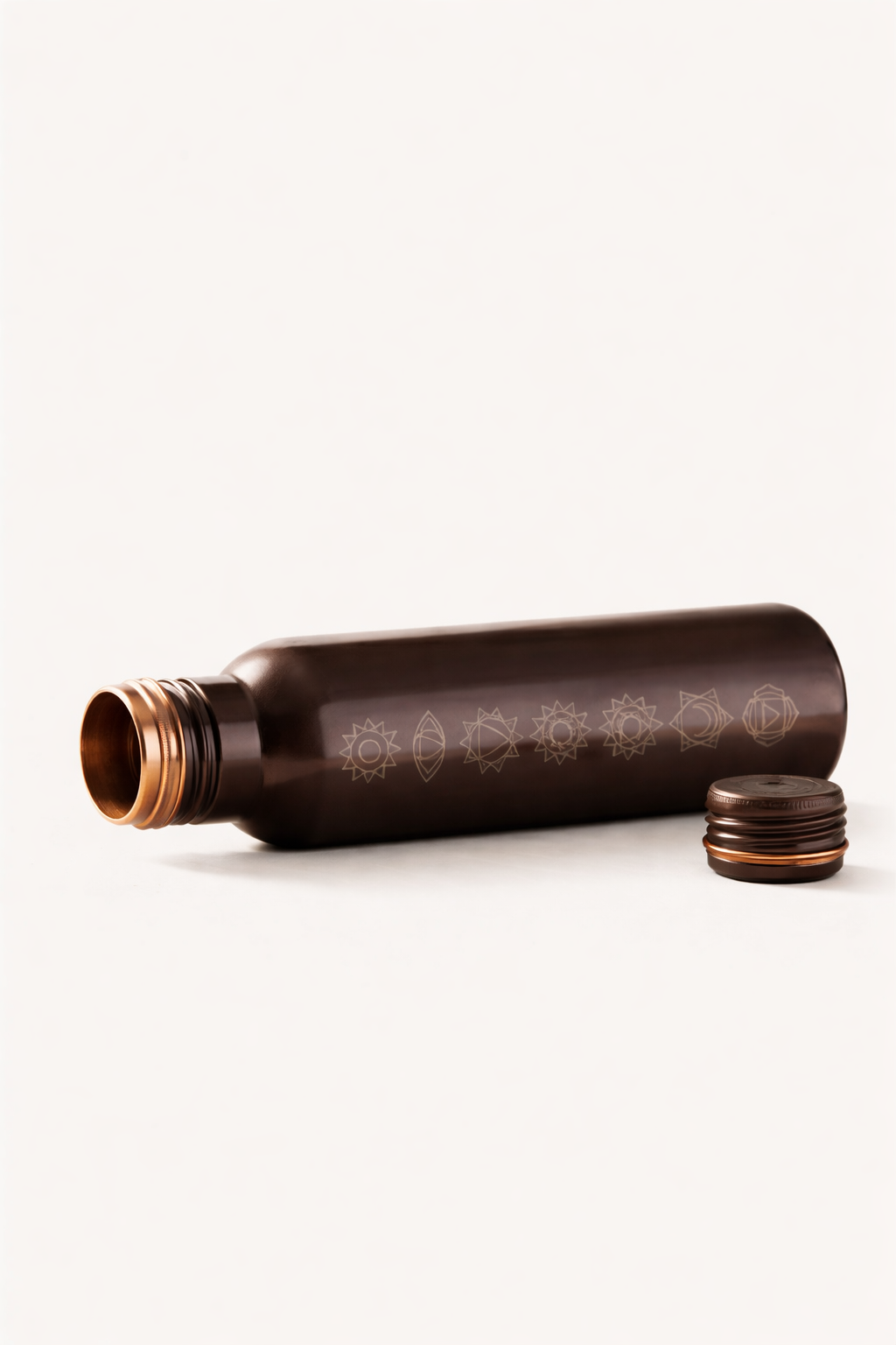 Pure Copper Chakra Engraved Bottle
