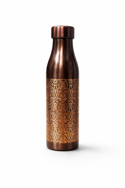 Copprova Pure Copper Antique Etching Bottle
