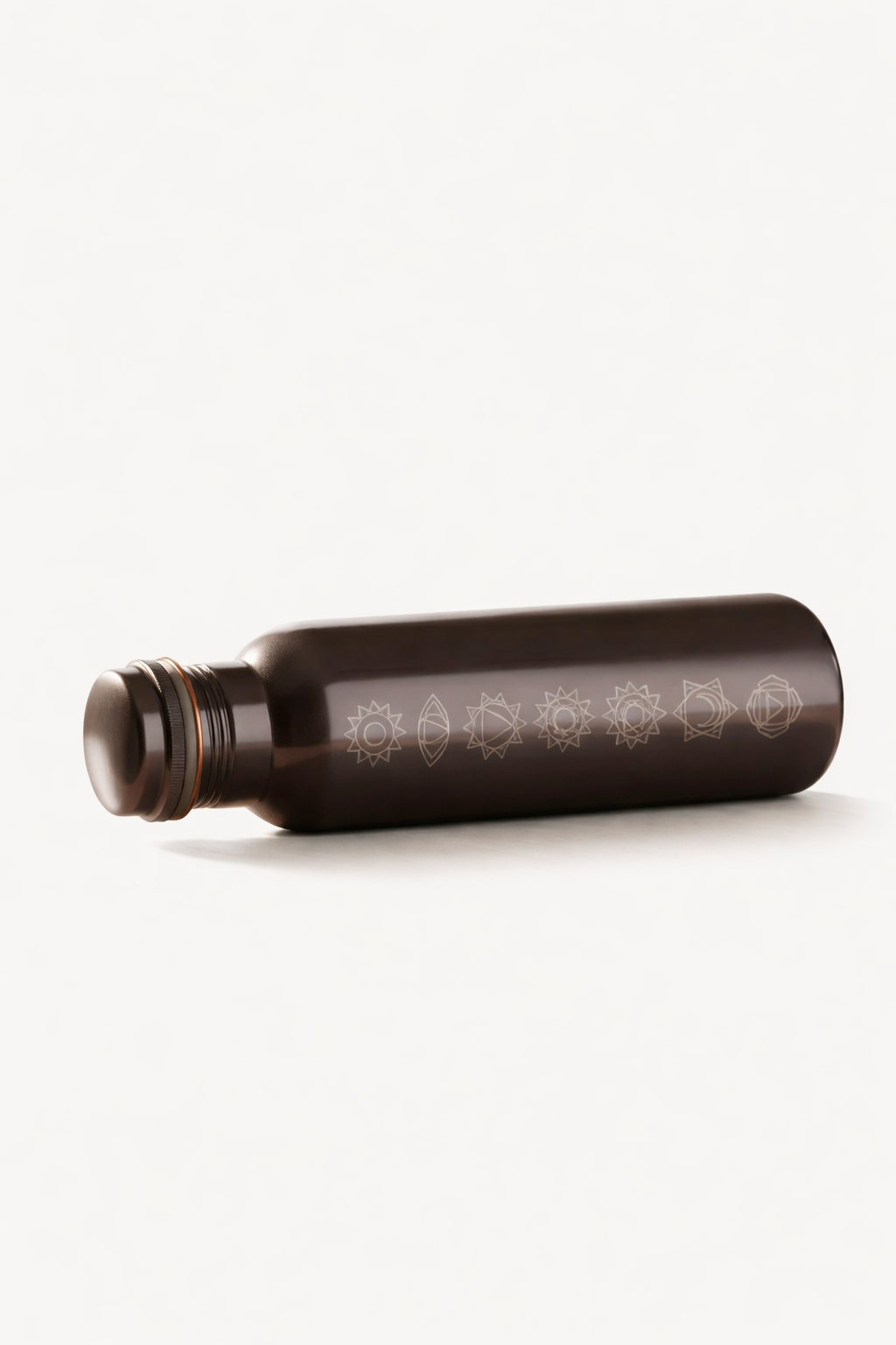 Pure Copper Chakra Engraved Bottle