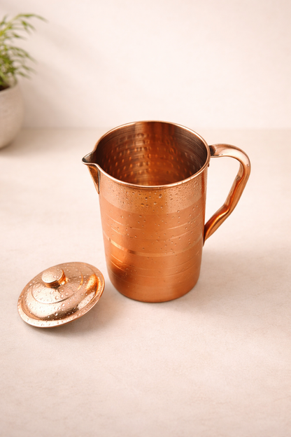 Pure Copper Jug - 2L Hammered Copper Jug