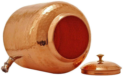 Pure Copper Hammered Water Dispensers | Ayurvedic Matka by Copprova | 6- Litres & 14- Litres